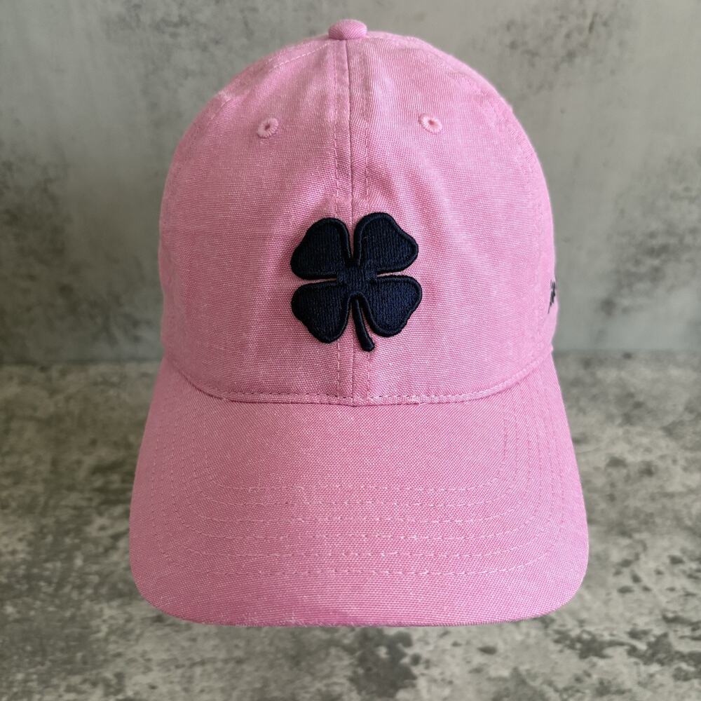 Black Clover Hat Womens Pink Adjustable Golf Cap Live Lucky Unstructured